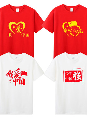 爱国t恤定制六一儿童节短袖大合唱活动演出服幼儿园童装纯棉半袖
