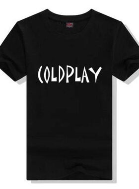Coldplay 酷玩乐队 摇滚T恤 男女情侣装纯棉圆领短袖 宽松夏装