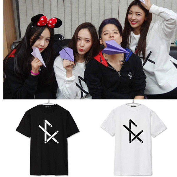 fx演唱会周边衣服F(x)宋茜Amber郑秀晶Krystal同款宽松短袖T恤
