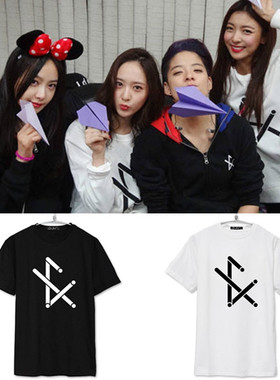 fx演唱会周边衣服F(x)宋茜Amber郑秀晶Krystal同款宽松短袖T恤