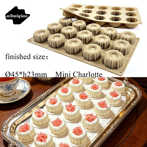 15连Mini小夏洛特甜点慕斯硅胶模