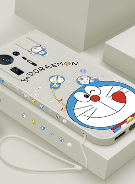 适用小米Mix4手机壳新款mix3液态硅胶保护套xioami男女生mix2镜头全包防摔软壳mix2s个性创意卡通蓝胖子