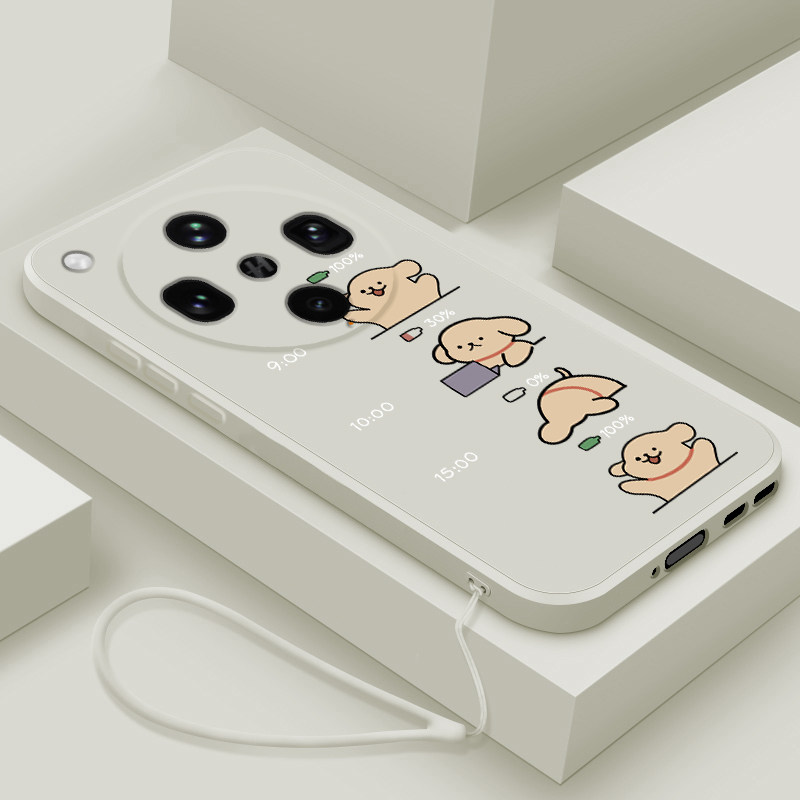 适用oppofindx8ultra手机壳新款findx8s+液态硅胶软壳findx8s镜头全包防摔保护套oppo潮男女生创意卡通上班狗
