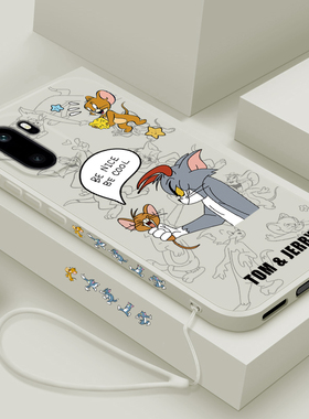 适用一加Ace6T手机壳新款1+Ace6液态硅胶软壳oneplus镜头全包防摔保护套1十男女生oppo卡通时尚外壳猫和老鼠