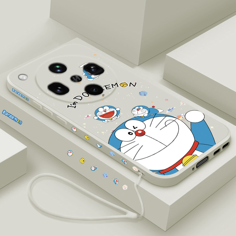 适用oppofindx8ultra手机壳新款findx8s+液态硅胶软壳findx8s镜头全包防摔保护套oppo潮男女生卡通时尚蓝胖子