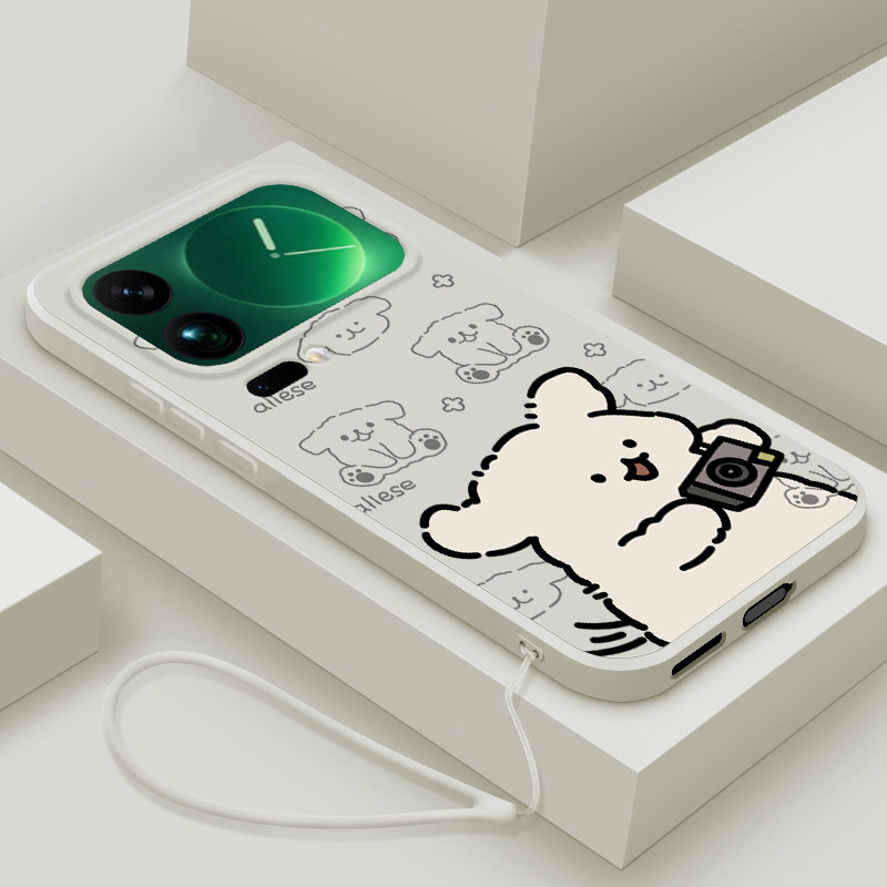 适用小米17promax手机壳新款xiaomi17液态硅胶软壳小米17pro镜头全包防摔保护套男女情侣网红创意卡通拍照狗
