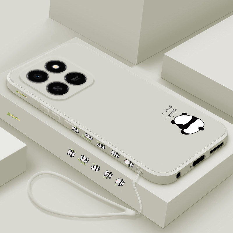 适用荣耀Play10T手机壳新款荣耀play10C液态硅胶软壳华为honor镜头全包防摔保护套潮男女生网红卡通可爱熊猫