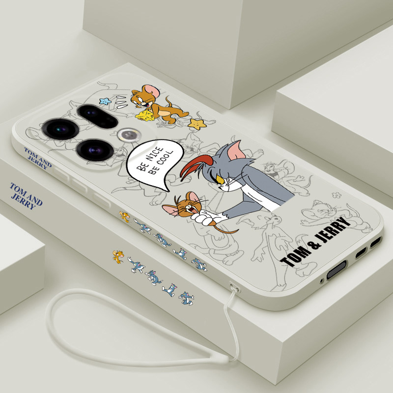 适用oppofindx9手机壳新款findx9pro液态硅胶软壳oppo镜头全包防摔保护套findx9男女生网红创意卡通猫和老鼠