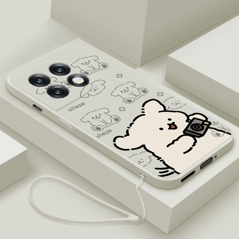 适用一加Ace2手机壳新款1+ace2V液态硅胶软壳十男女生oneplusAce2pro镜头全包防摔保护套pr0卡通可爱外拍照狗