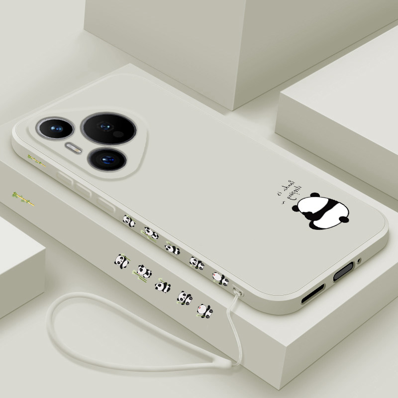 适用华为Pura70手机壳新款pura70pro+液态硅胶软壳男女生pura70ultra镜头全包防摔p7o保护套个性创意卡通熊猫