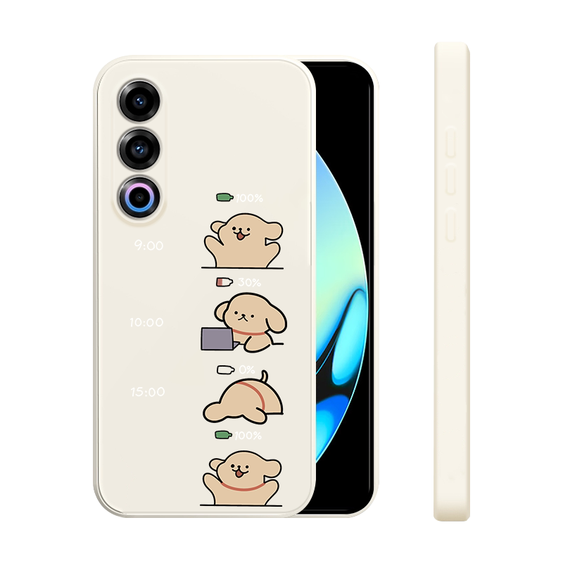适用魅族21note手机壳新款Meizu21液态硅胶软壳魅族21pro镜头全包防摔保护套n0te男女生个性创意卡通外上班狗