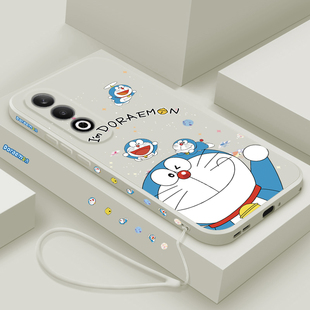 适用oppok12plus手机壳新款k12x液态硅胶软壳oppo k12镜头全包k12s防摔保护套男女生潮牌卡通时尚外壳蓝胖子