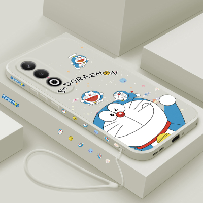适用oppok12plus手机壳新款k12x液态硅胶软壳oppo k12镜头全包k12s防摔保护套男女生潮牌卡通时尚外壳蓝胖子