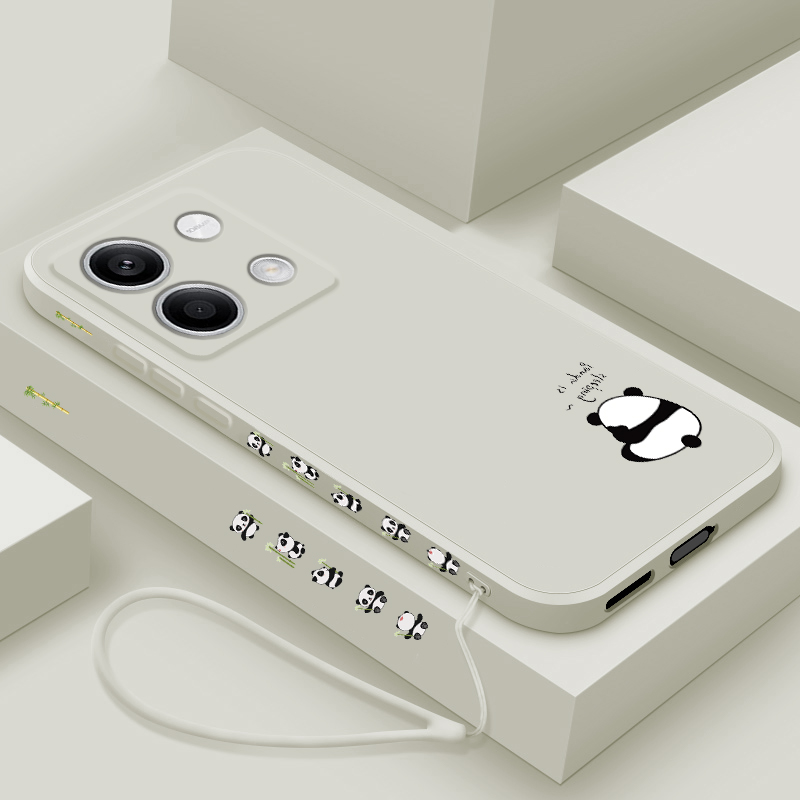 适用红米Note13pro手机壳新款小米redmiNote13液态硅胶软壳pro+镜头全包防摔13Rpro男女生13R保护套卡通熊猫