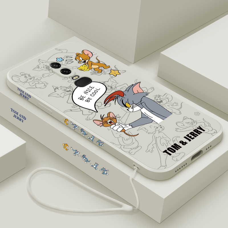 一加直边防摔创意风带挂绳保护套