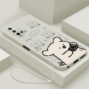 适用华为nova5ipro手机壳5i新款nova5液态硅胶软壳男女生nova5z镜头全包防摔5pro保护套卡通可爱潮外壳拍照狗