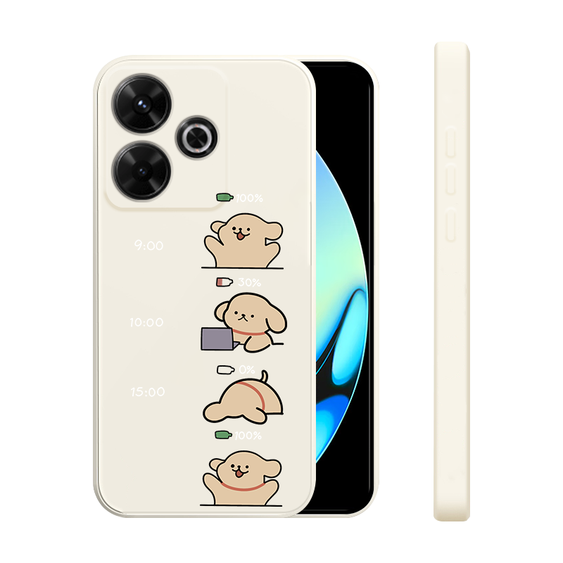 适用红米note13R手机壳新款redminote13R液态硅胶保护套小米n0te镜头全包防摔软壳13r男女生卡通可爱潮上班狗