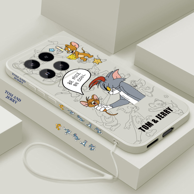 适用小米15手机壳新款xiaomi 15pro液态硅胶软壳15spro镜头全包防摔保护套Mi15潮男女生十五卡通时尚猫和老鼠