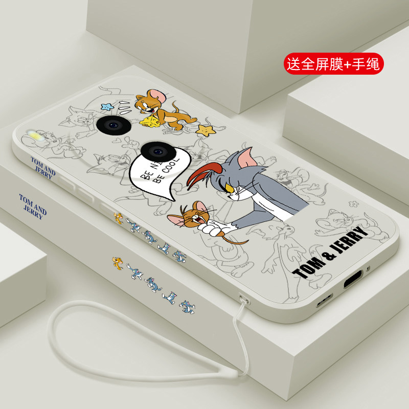 适用vivoY600pro手机壳新款y600pro液态硅胶软壳Y600Turbo镜头全包Y600i防摔保护套vivo男女潮牌网红卡通猫鼠