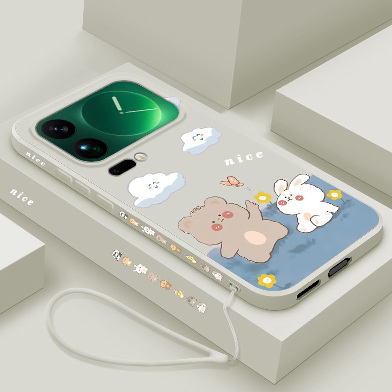 适用小米17promax手机壳新款xiaomi17液态硅胶软壳小米17pro镜头全包防摔保护套男女生网红卡通可爱小熊小兔