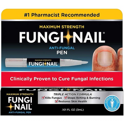 现货美国Fungi Nail黑灰指甲涂抹液指甲发黄真菌亮甲液新生空甲