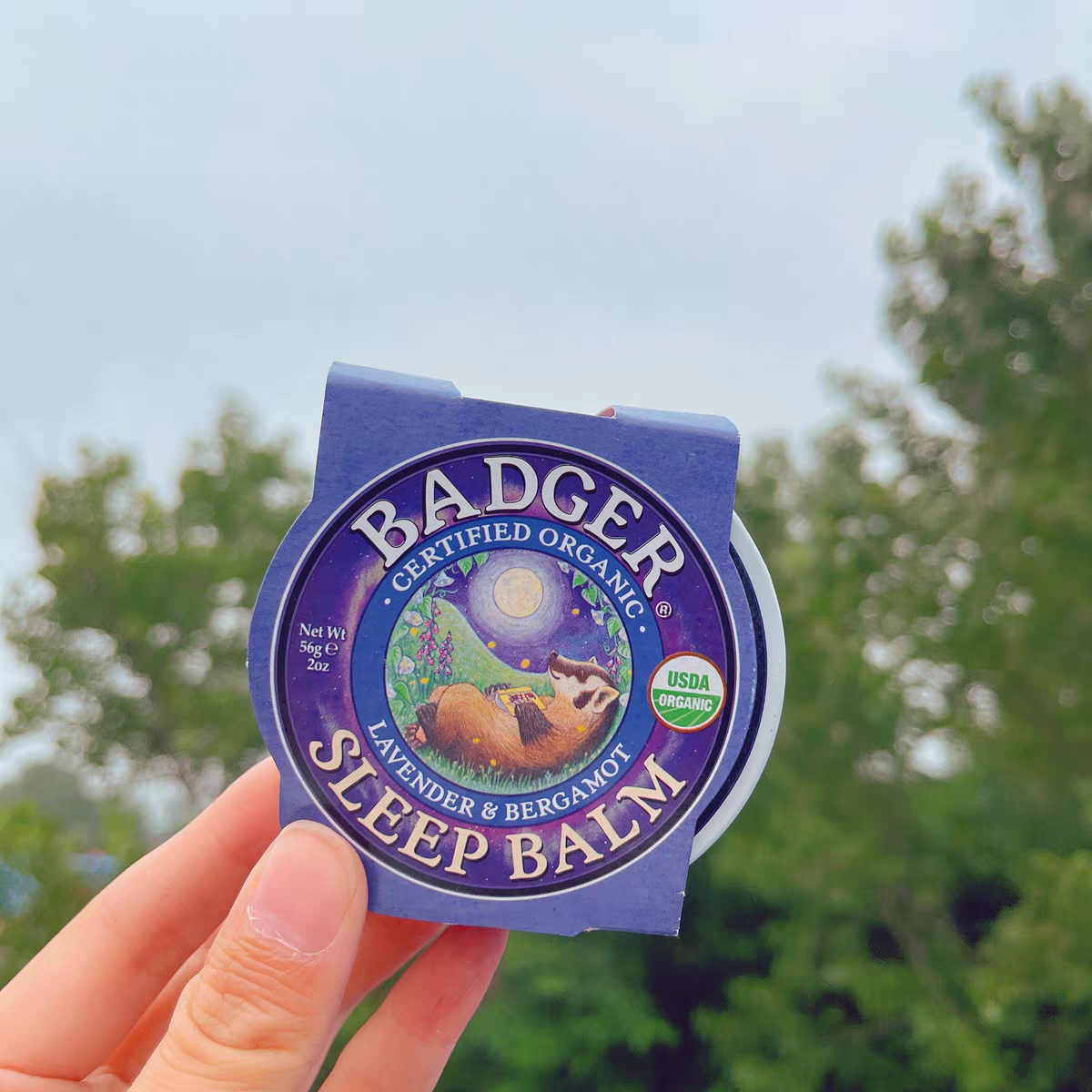 现货美国badger贝吉獾薰衣草助眠膏促进睡眠好梦连连安神舒缓膏
