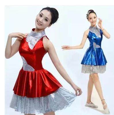 爵士舞服装成人无袖连衣裙新款ds