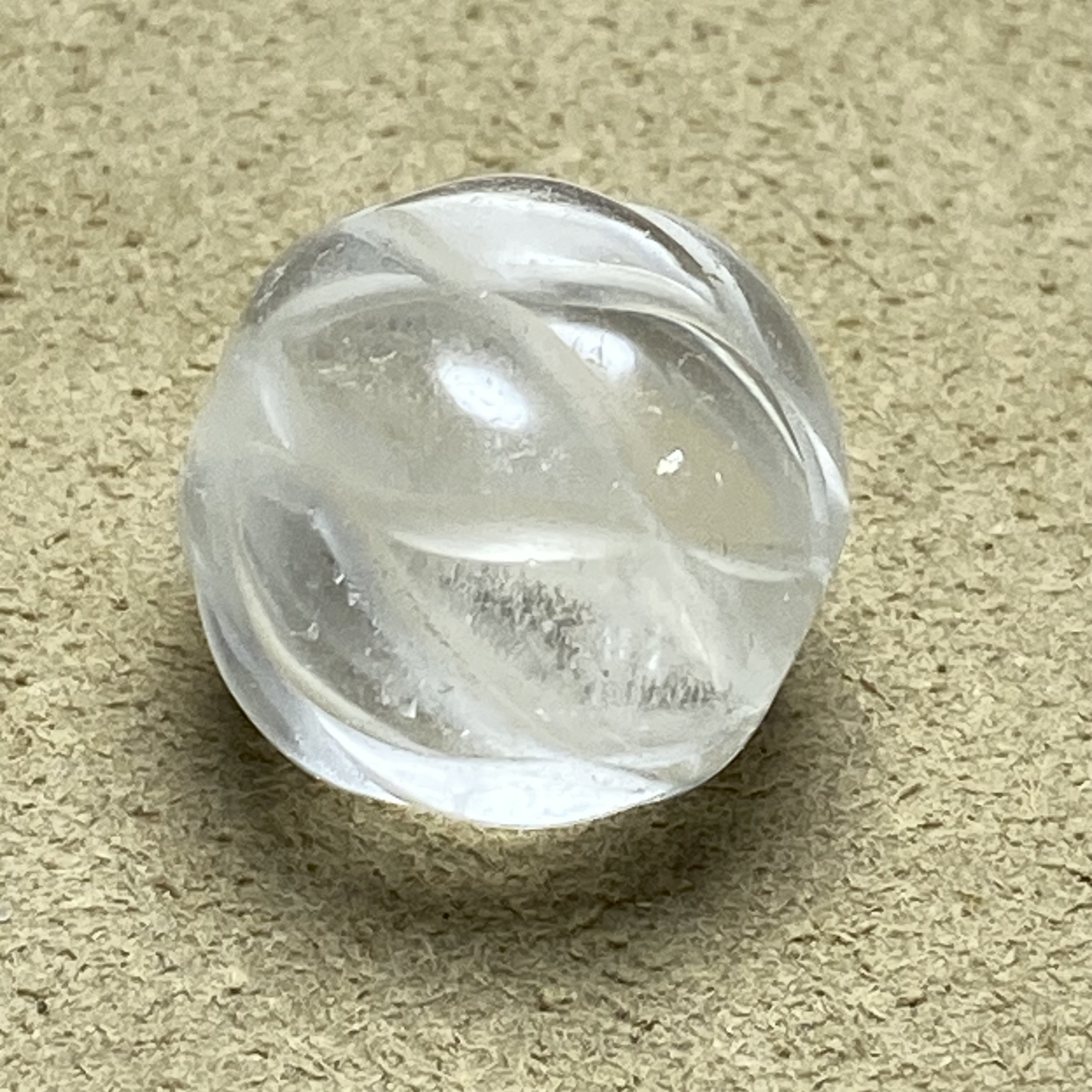 古玩包浆天然老料白水晶雕刻释迦果珠麻花珠圆珠手链项链吊坠隔珠