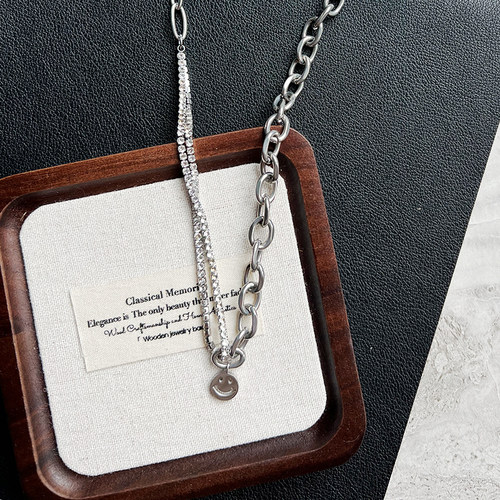 KITSH双层链条笑脸男女小众