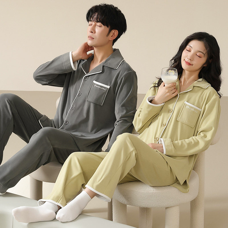 情侣睡衣冬季珊瑚绒加绒保暖男女睡衣/家居服套装