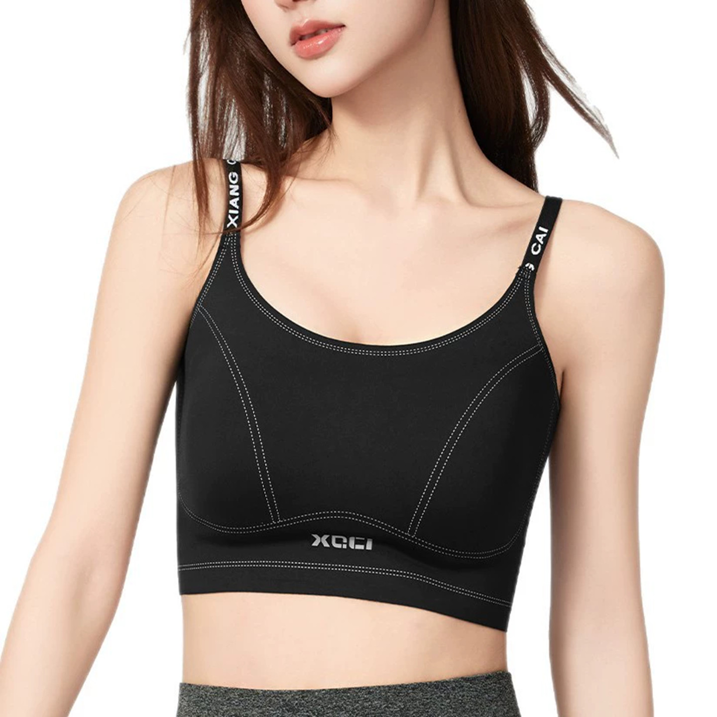 水上乐园玩水泳衣上衣单件女款游泳馆衣服运动小背心大胸防下垂