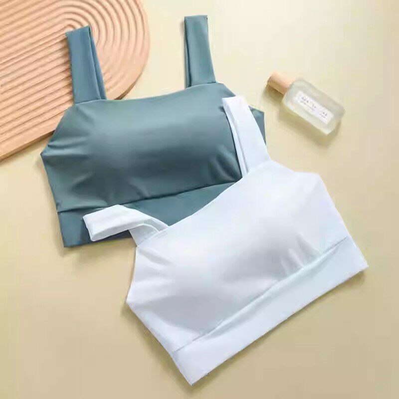 分体泳衣上衣单件女士浮潜水母衣带胸垫背心玩水冲浪一体固定杯罩
