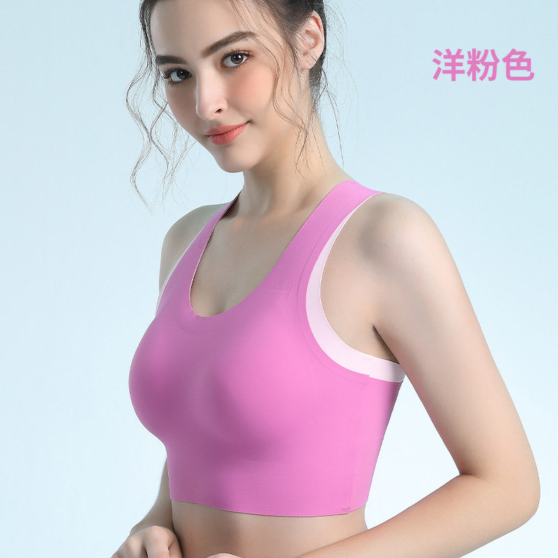 防上滑下垂游泳衣女士速干沙滩背心一体式带胸垫上衣潜水冲浪胸罩