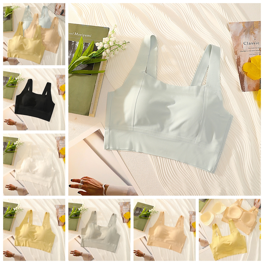 浮潜大码短背心运动比基尼上衣单卖泳衣显瘦女士上半身内衣带胸垫