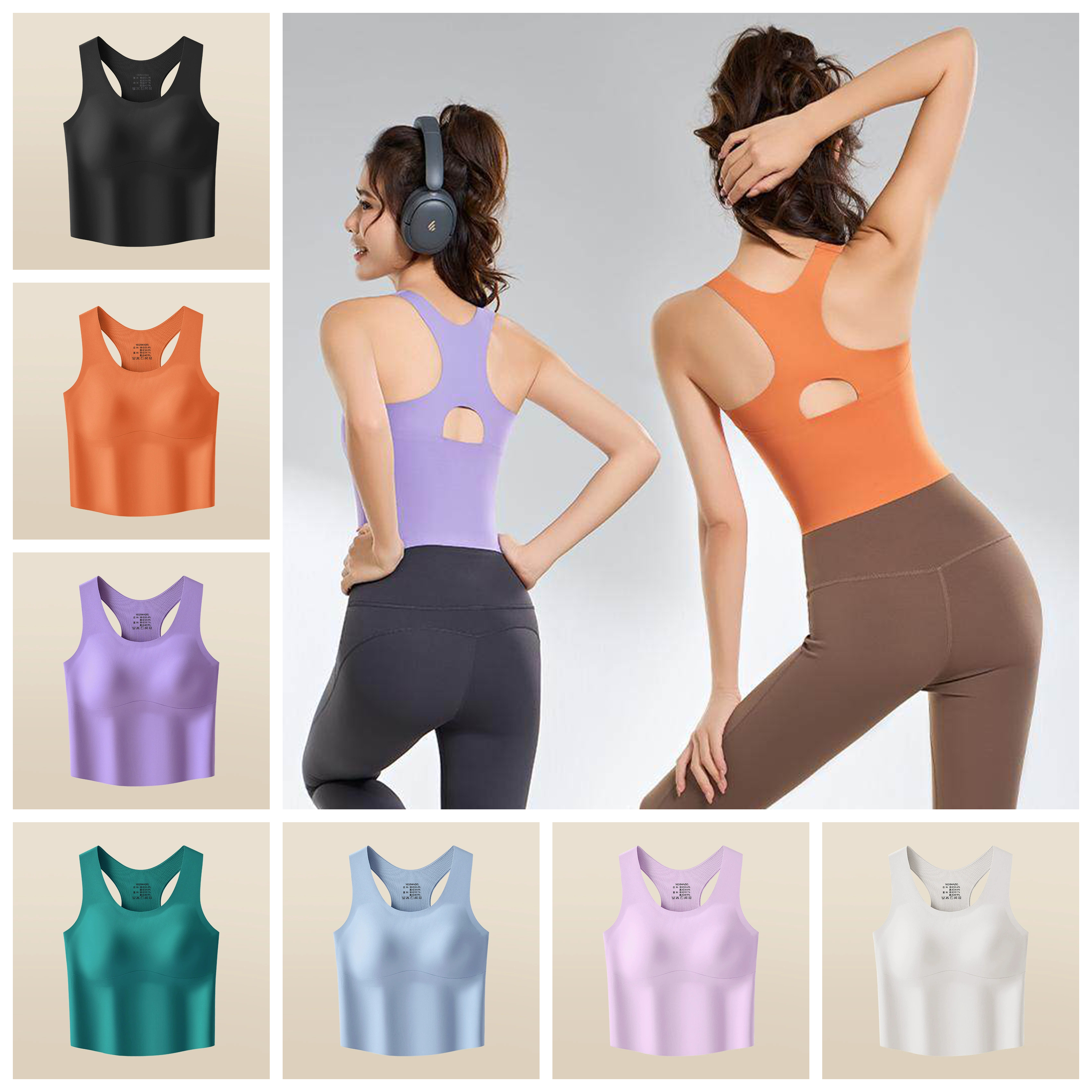 泳衣女士单独上半身加长背心时尚大码显瘦温泉游泳带胸垫百搭背心