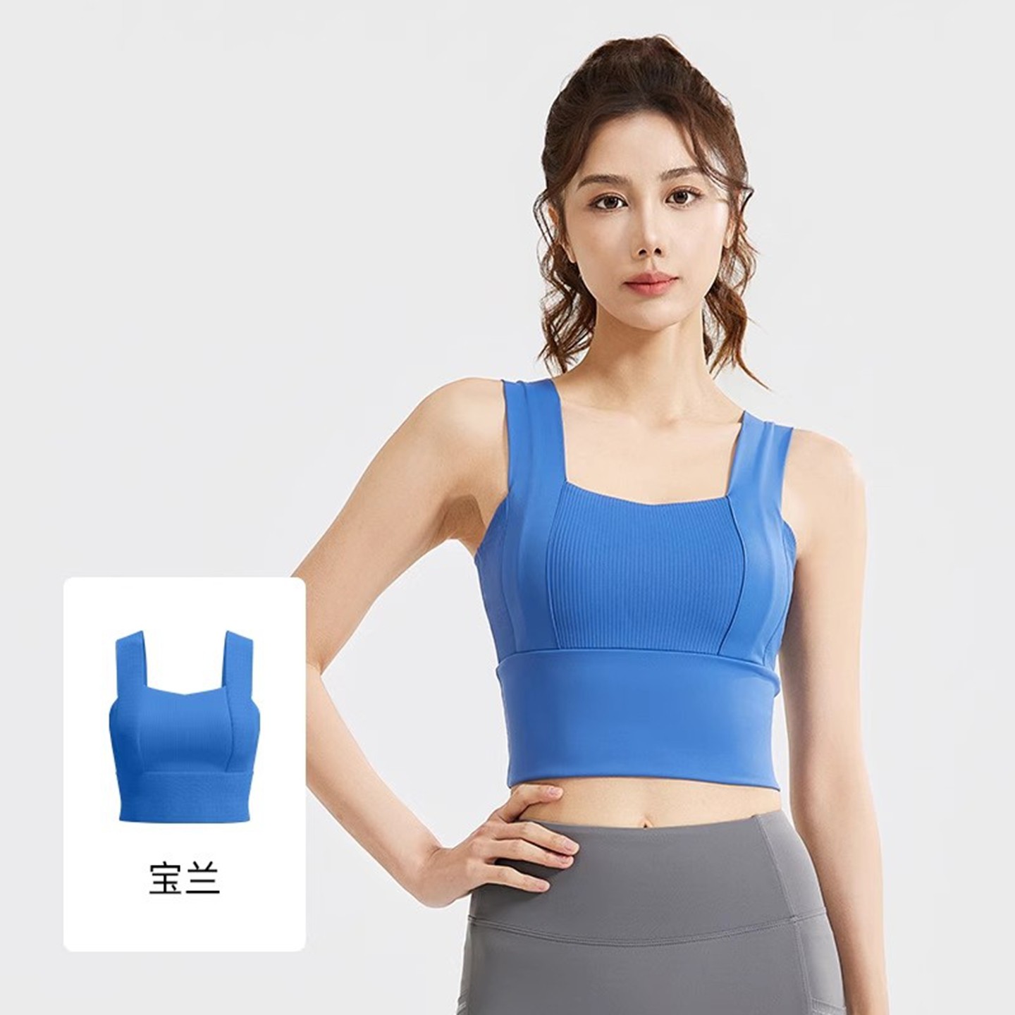 单卖大码微胖mm背心式比基尼上衣时尚性感保守显瘦温泉泳衣女单件