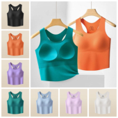 背心女单独上衣带胸垫固定罩杯遮肚显瘦时尚 保守温泉游泳分体泳衣