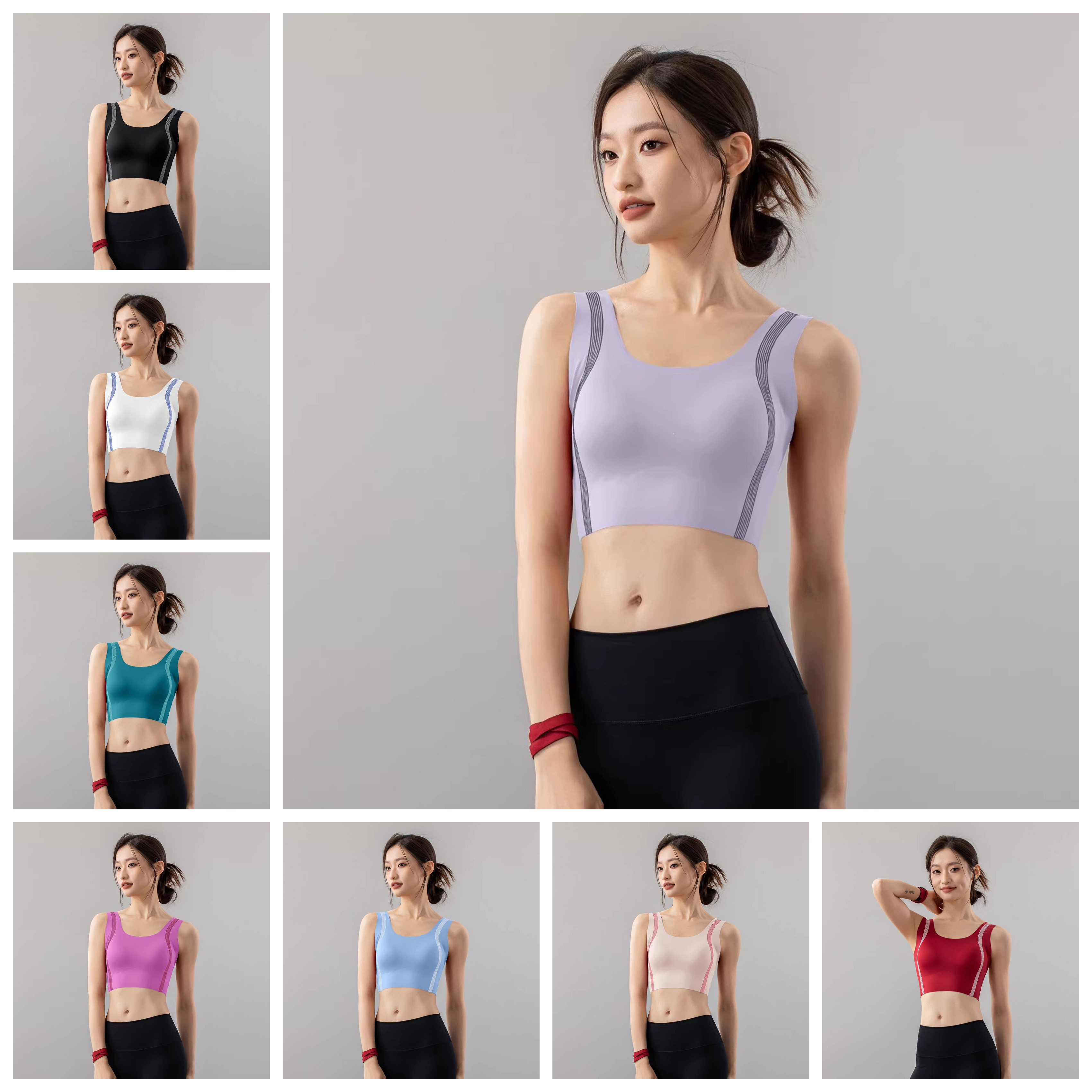 泳衣女运动分体文胸防下垂收副乳泡温泉性感网红风保守韩国ins风