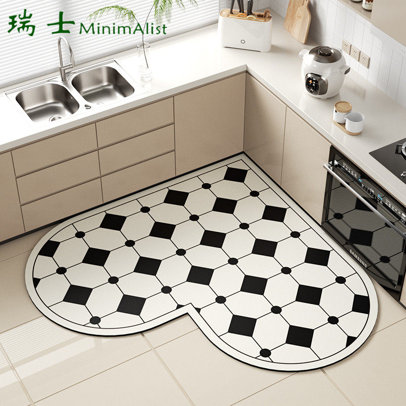 瑞士厨房地垫心形防油防水地毯家用门口防滑垫子门垫吸水浴室脚垫,居家布艺,厨房地垫,淘宝优惠券,粉丝福利购,淘宝优惠卷