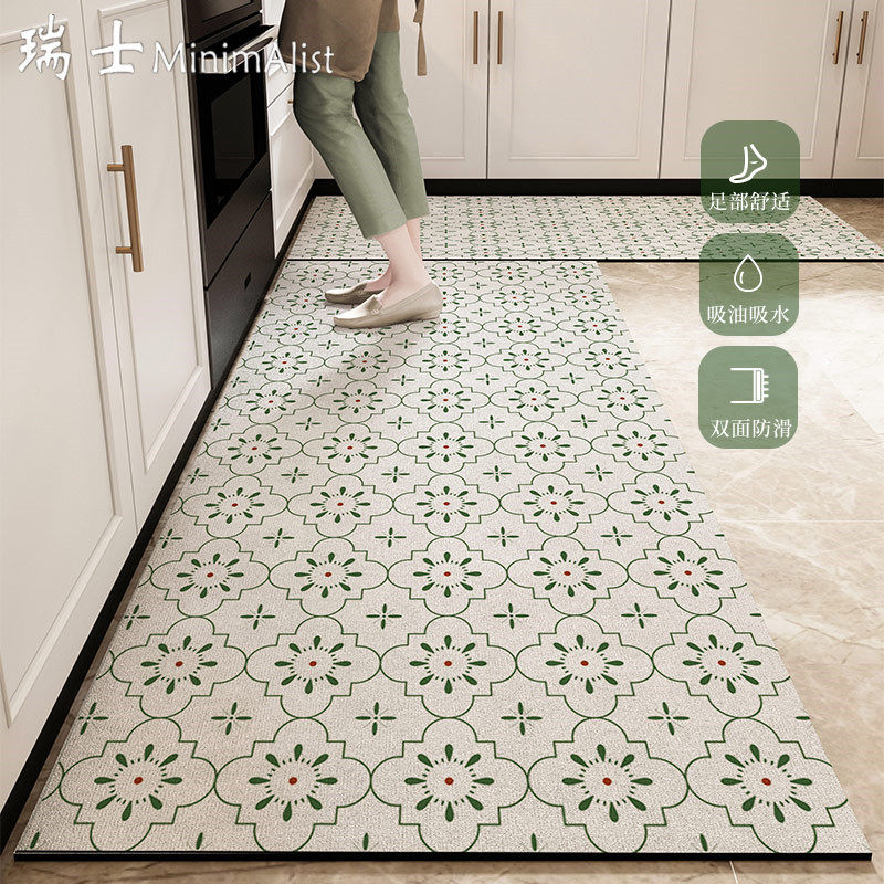 瑞士硅藻泥厨房地垫防滑防油可擦免洗垫吸水耐脏家用垫可裁剪地毯,居家布艺,厨房地垫,淘宝优惠券,粉丝福利购,淘宝优惠卷