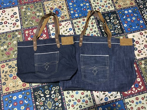 KAPITAL JIN山彦津田双R丹宁赤耳托特包男女单肩包手提包