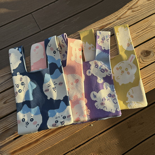 chiikawa小八乌萨奇吉伊质感针织手提包便携手拎包托特包手挽包