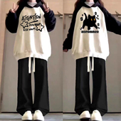 套装 女装 学生2025早秋卫衣女初中生洋气休闲两件套 新款 高中生秋季