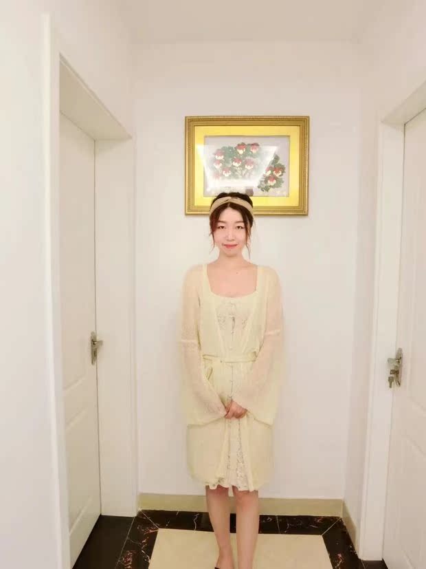 ZNG SHOP2017新款女裝自制蕾絲兩件套吊帶連衣裙中長款