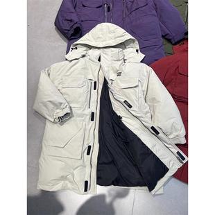 欧货bobo1972新款冬季羽绒服中长款收腰宽松显瘦连帽白鸭绒外套