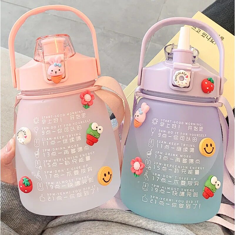 小胖杯磨砂杯网红运动塑料水杯
