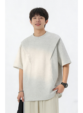 解构男士休闲拼接短袖T恤 DT2603/P20