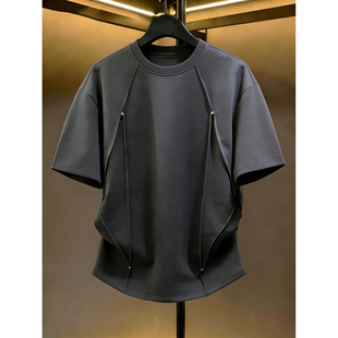 深灰色 夏季 铆钉短袖 T恤男 P16 DT2605