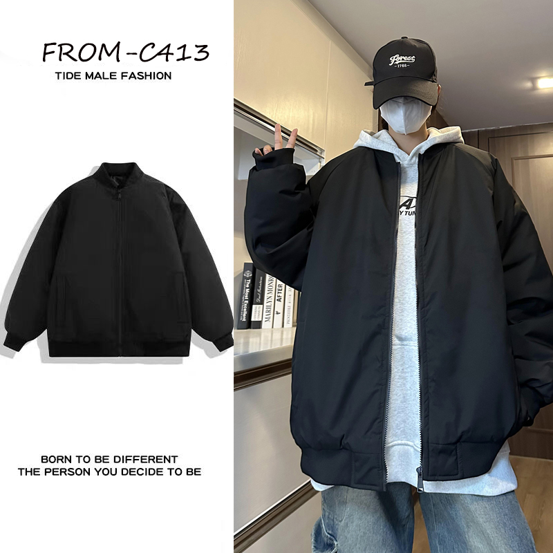 老钱风棉服宽松情侣棒球服薄款棉衣外套飞行员夹克MY887/P88，男装夹克，电商C413