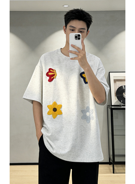 夏季休闲绣标短袖男T恤 DT2602/P20